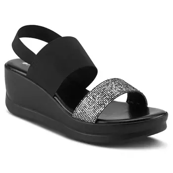 Босоножки Royale на танкетке с открытой пяткой и платформой Patrizia, серый