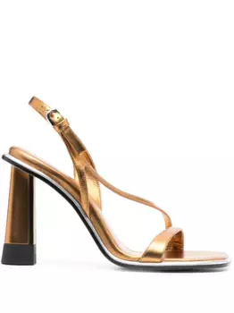 Босоножки с эффектом металлик ETRO, золотой
