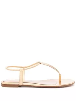 Босоножки с эффектом металлик Gianvito Rossi, золотистый