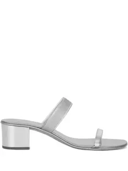 Босоножки с эффектом металлик Giuseppe Zanotti, серый