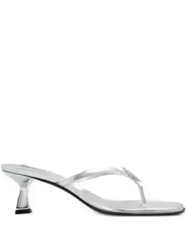 Босоножки с эффектом металлик Nodaleto, серый