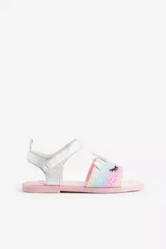 Босоножки с аппликациями H&M, розовый
