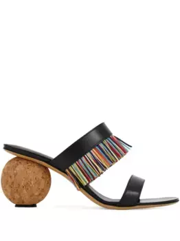 Босоножки с бахромой Ferragamo, черный