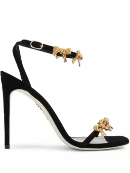 Босоножки с бантами Ren Caovilla, черный