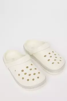 Босоножки с блестками и сабо Lipsy, белый