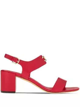 Босоножки с декором Gancini Ferragamo, красный
