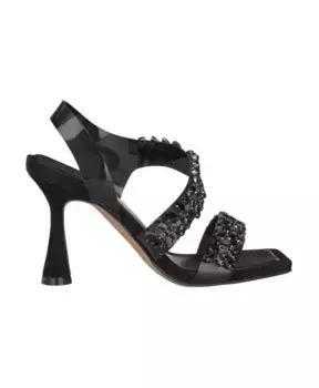 Босоножки с хрустальным ремешком Alma En Pena, черный