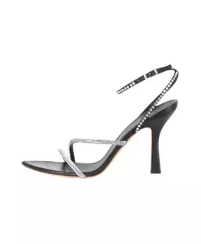 Босоножки с хрустальными ремешками 3Juin, черный