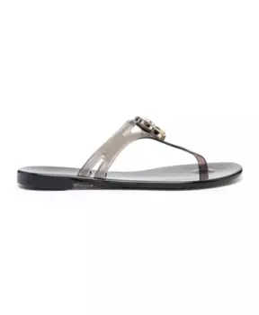 Босоножки с кристаллами Casadei, черный