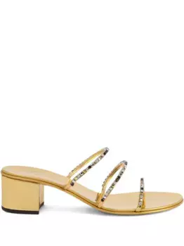 Босоножки с кристаллами Giuseppe Zanotti, золотой