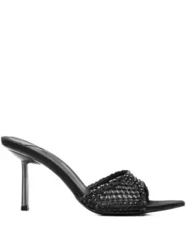 Босоножки с кристаллами Le Silla, черный