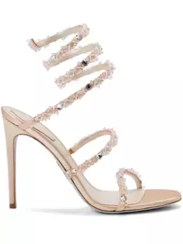 Босоножки с кристаллами Ren Caovilla, нейтральный