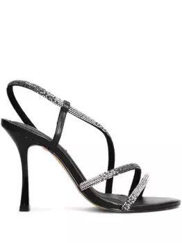 Босоножки с кристаллами Werner, черный