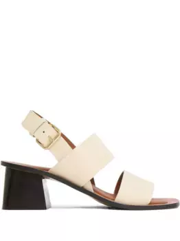 Босоножки с квадратным носком Mansur Gavriel, нейтральный