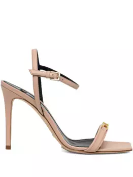 Босоножки с логотипом Elisabetta Franchi, нейтральный