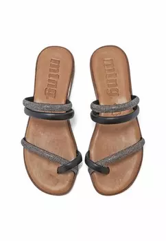 Босоножки с носком mtng, черный