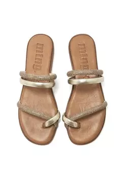 Босоножки с носком mtng, золотой