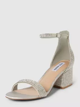 Босоножки с отделкой стразами модель "ИРЕН" Steve Madden, серебро