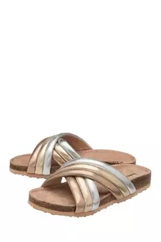 Босоножки с открытым носком Dunlop, серебряный