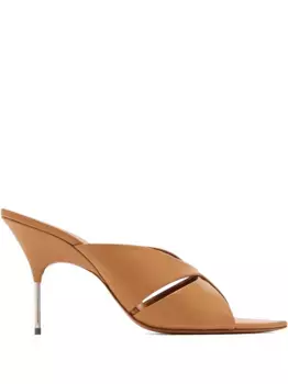 Босоножки с перекрестными ремешками Amina Muaddi, нейтральный