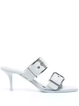 Босоножки с пряжками Alexander McQueen, синий