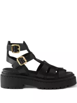 Босоножки с пряжками Prada, черный