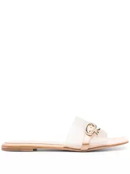 Босоножки с пряжкой и квадратным носком Gianvito Rossi, нейтральный