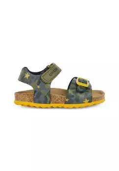 Босоножки с ремешками CHALKI Geox, цвет sage ochre yellow