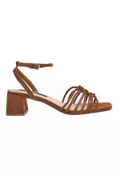 Босоножки с ремешками и квадратным каблуком Pepe Jeans London, коричневый