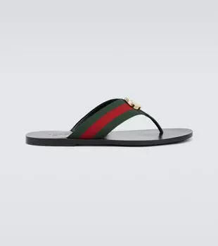 Босоножки с ремешками interlocking Gucci, черный