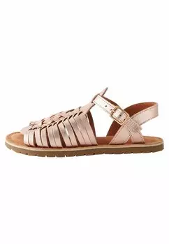 Босоножки с ремешками LEATHER WOVEN SANDALS Next, цвет rose gold