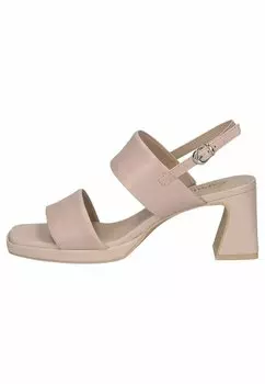 Босоножки с ремешком Caprice, розовая наппа