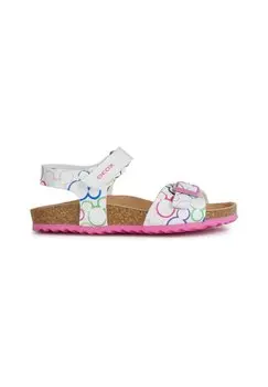Босоножки с ремешком Geox, цвет white multicolor