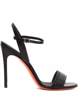 Босоножки с ремешком на щиколотке Santoni, черный