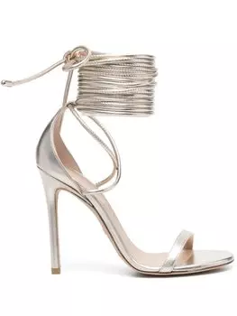 Босоножки с ремешком на щиколотке Stuart Weitzman, золотистый