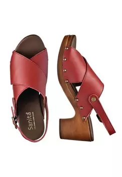 Босоножки с ремешком Sanita, темно-красный