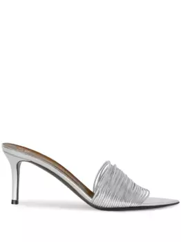 Босоножки с заостренным носком Giuseppe Zanotti, серебяный