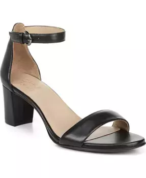 Босоножки-сабо на ремешке с пряжками из кожи Naturalizer, черный