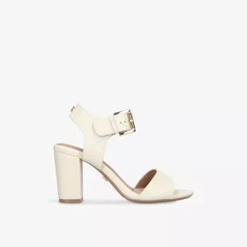 Босоножки sadie 2 на каблуке из искусственной кожи, украшенные логотипом Carvela, белый