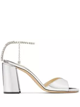 Босоножки Saeda 85 Jimmy Choo, серебристый