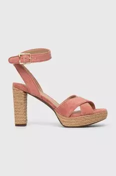 Босоножки Sasha из замши Lauren Ralph Lauren, розовый