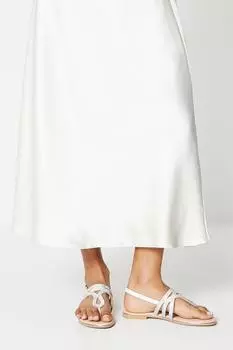 Босоножки широкого кроя Frida с декором Dorothy Perkins, белый