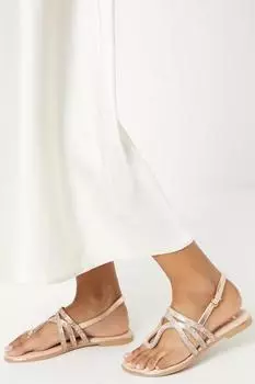 Босоножки широкого кроя Frida с декором Dorothy Perkins, розовый