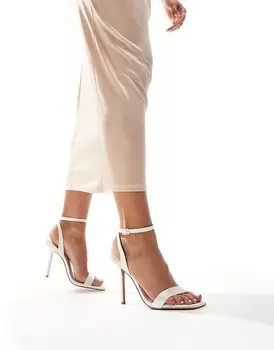 Босоножки широкого кроя на каблуке ASOS DESIGN Nali цвета слоновой кости
