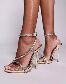 Босоножки Simmi London Suvi с едва заметным декором в золоте