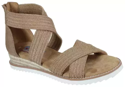 Босоножки Skechers "DESERT KISS-", летние туфли, босоножки, танкетка, с молнией на пятке, коричневый