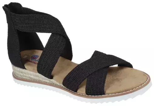 Босоножки Skechers "DESERT KISS-", летние туфли, босоножки, танкетка, с молнией на пятке, черный