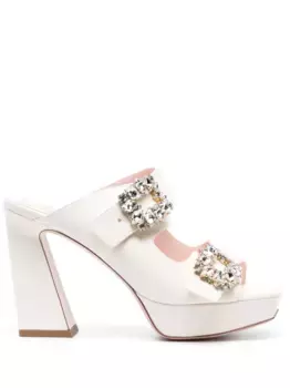 Босоножки Slidy Viv' 100 с пряжками Roger Vivier, белый