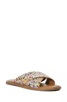 Босоножки-Слипоны Lumas с пайетками Dune London, черный