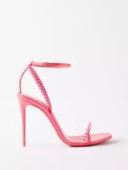 Босоножки so me 100 из лакированной кожи Christian Louboutin, розовый